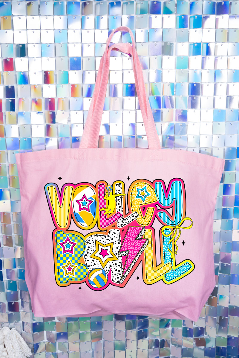 Vibrant Volleyball Canvas Jumbo Tote