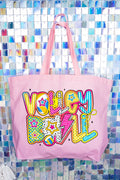 Vibrant Volleyball Canvas Jumbo Tote