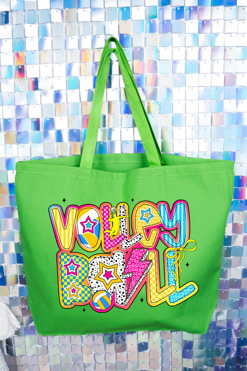 Vibrant Volleyball Canvas Jumbo Tote
