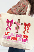 Be Done In Love Canvas Jumbo Tote