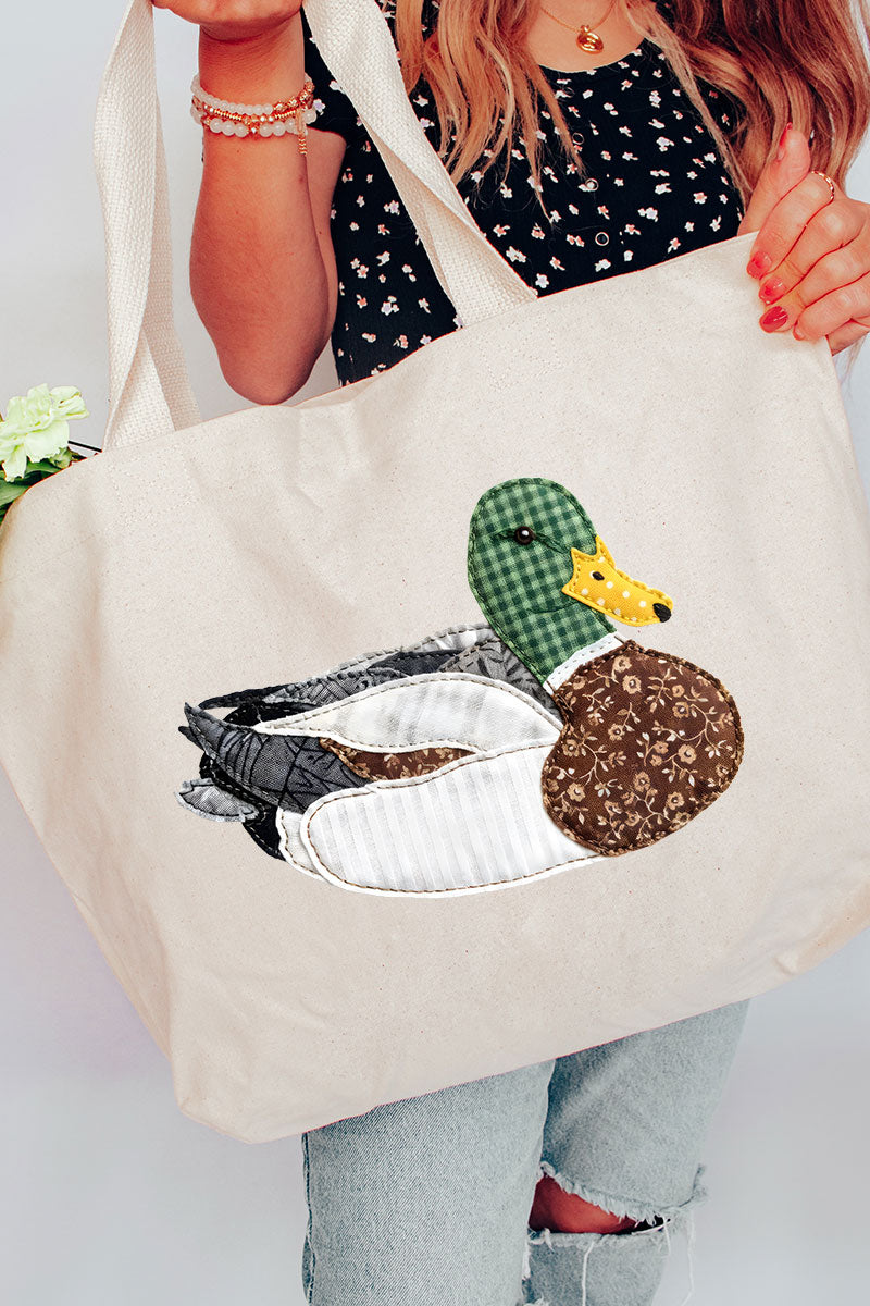Mallard Marsh Canvas Jumbo Tote