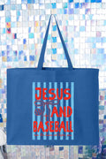 Jesus And Baseball Canvas Jumbo Tote