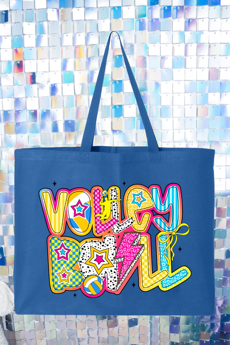Vibrant Volleyball Canvas Jumbo Tote