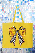 Fastpitch Check Canvas Jumbo Tote