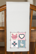 Heartfelt Goose Waffle Kitchen Towel