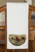 Highland Herd Waffle Kitchen Towel