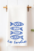 Les Sardines Waffle Kitchen Towel