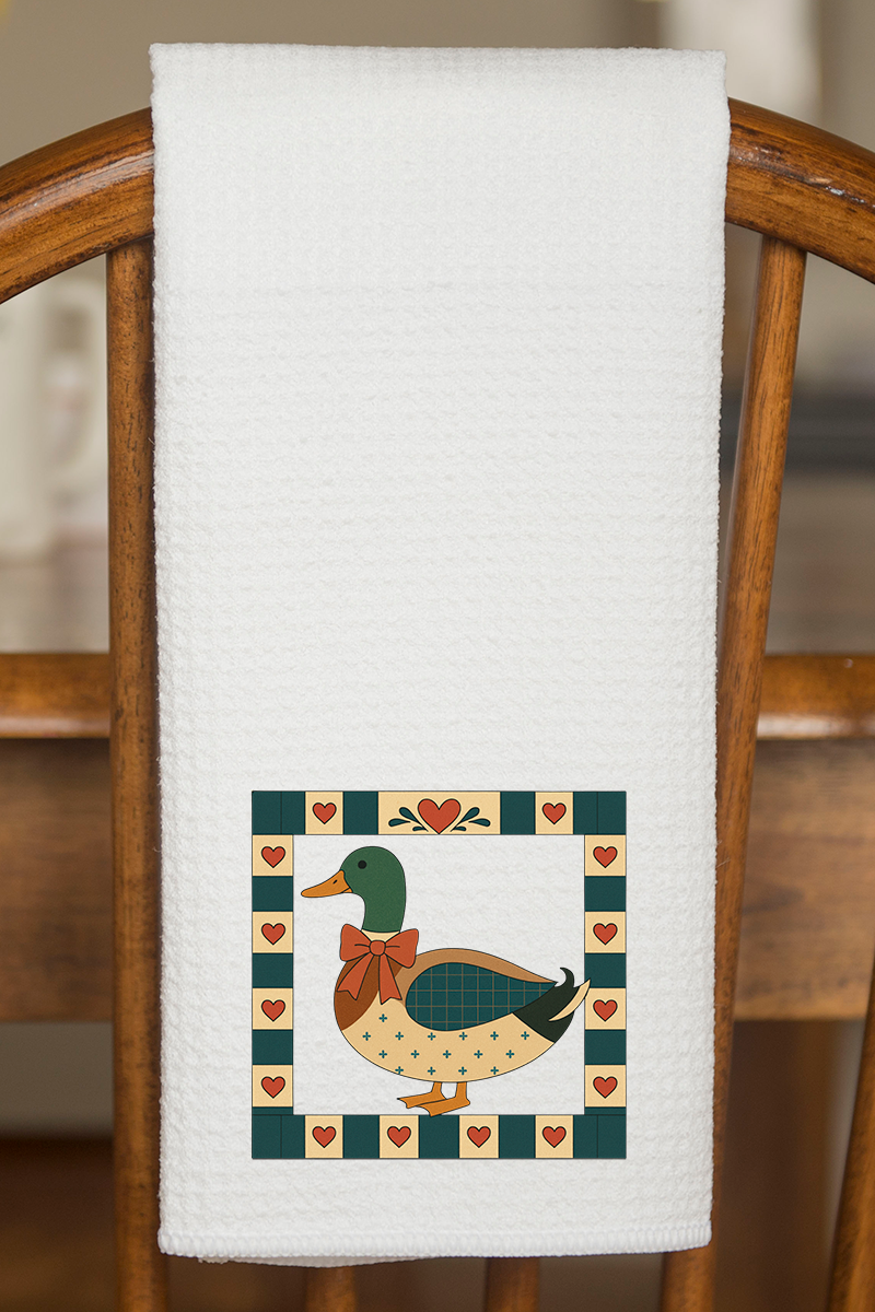 Sunday Mallard Waffle Kitchen Towel