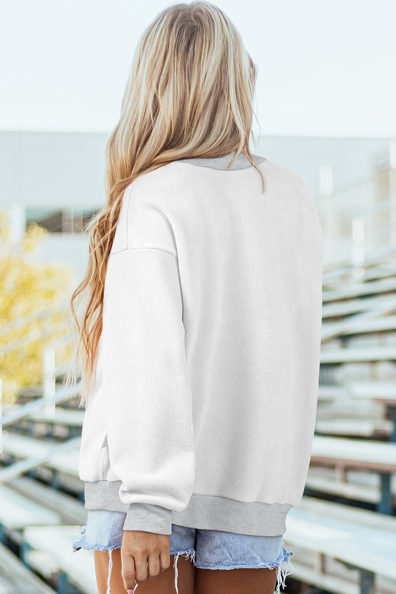 Double Take Louisiana Light Gray Mock Neck Sweatshirt product image 4