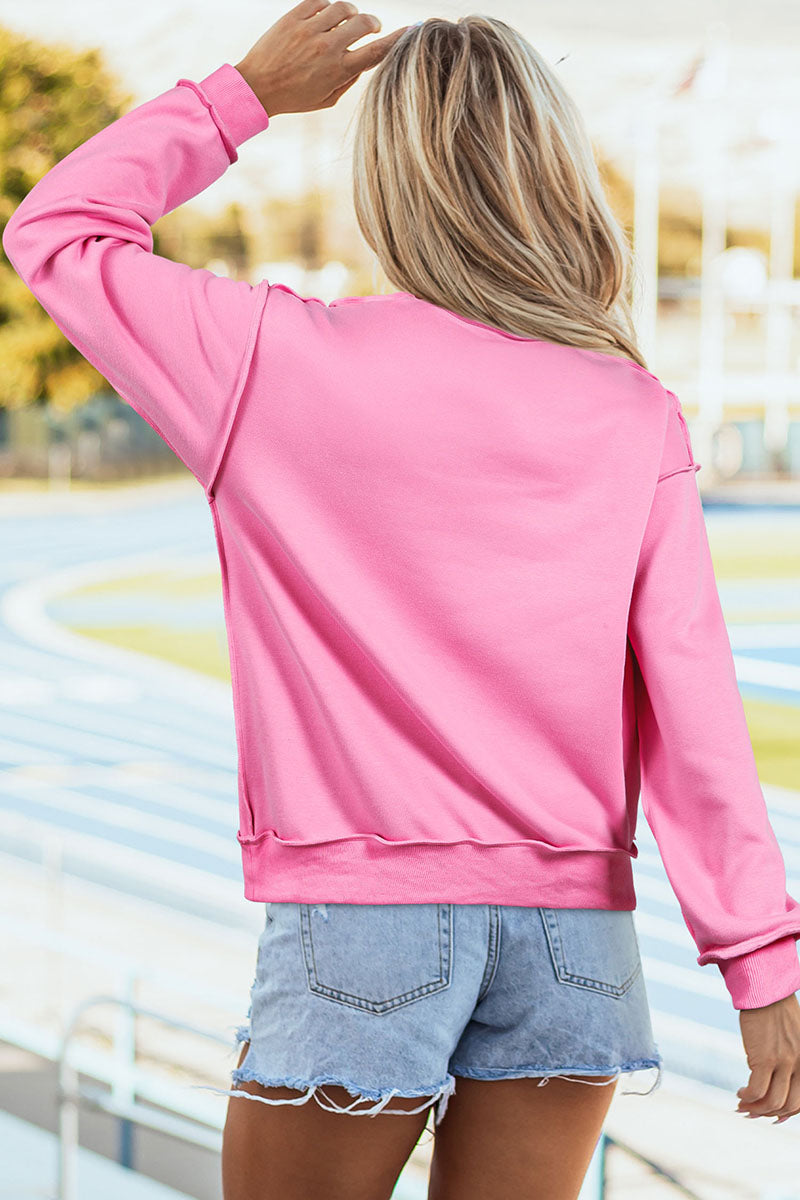 All Angles Alabama Bright Pink Mock Neck Sweatshirt product image 5