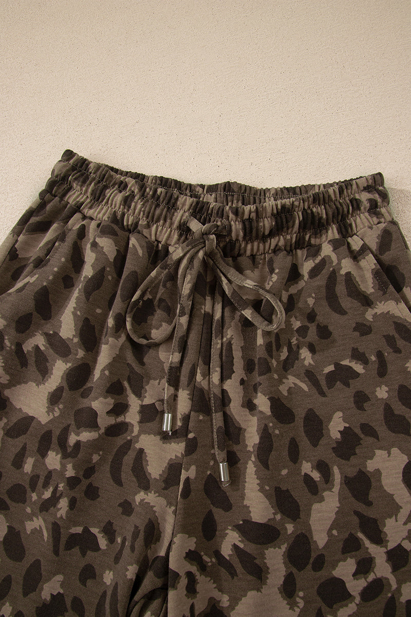 Make Your Entrance Brown Leopard Pullover and Loose Pants product image 5