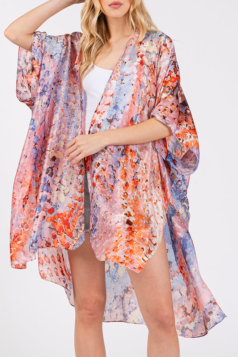 Shifting Sand Pink Silky Kimono