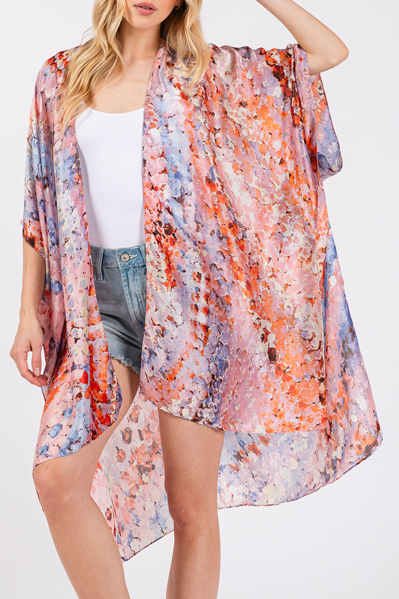 Shifting Sand Pink Silky Kimono