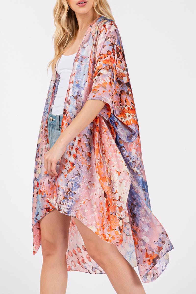 Shifting Sand Pink Silky Kimono