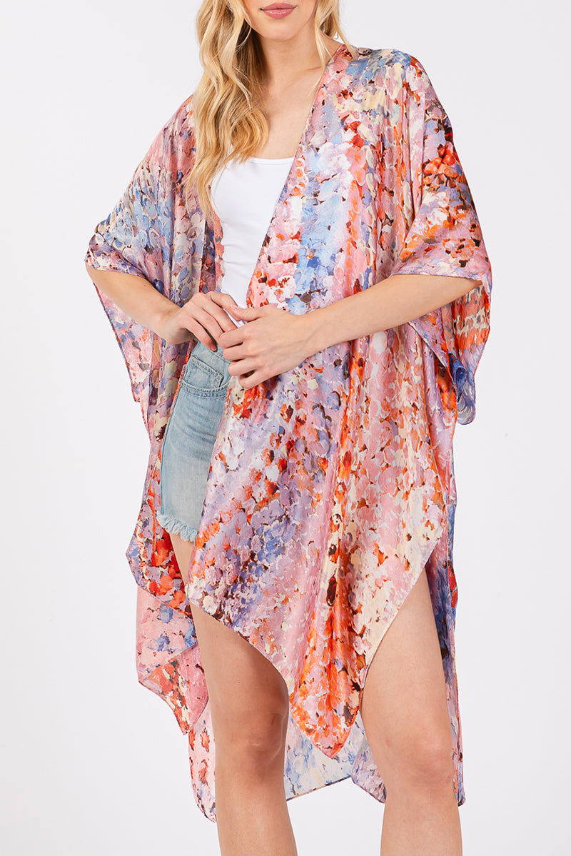 Shifting Sand Pink Silky Kimono