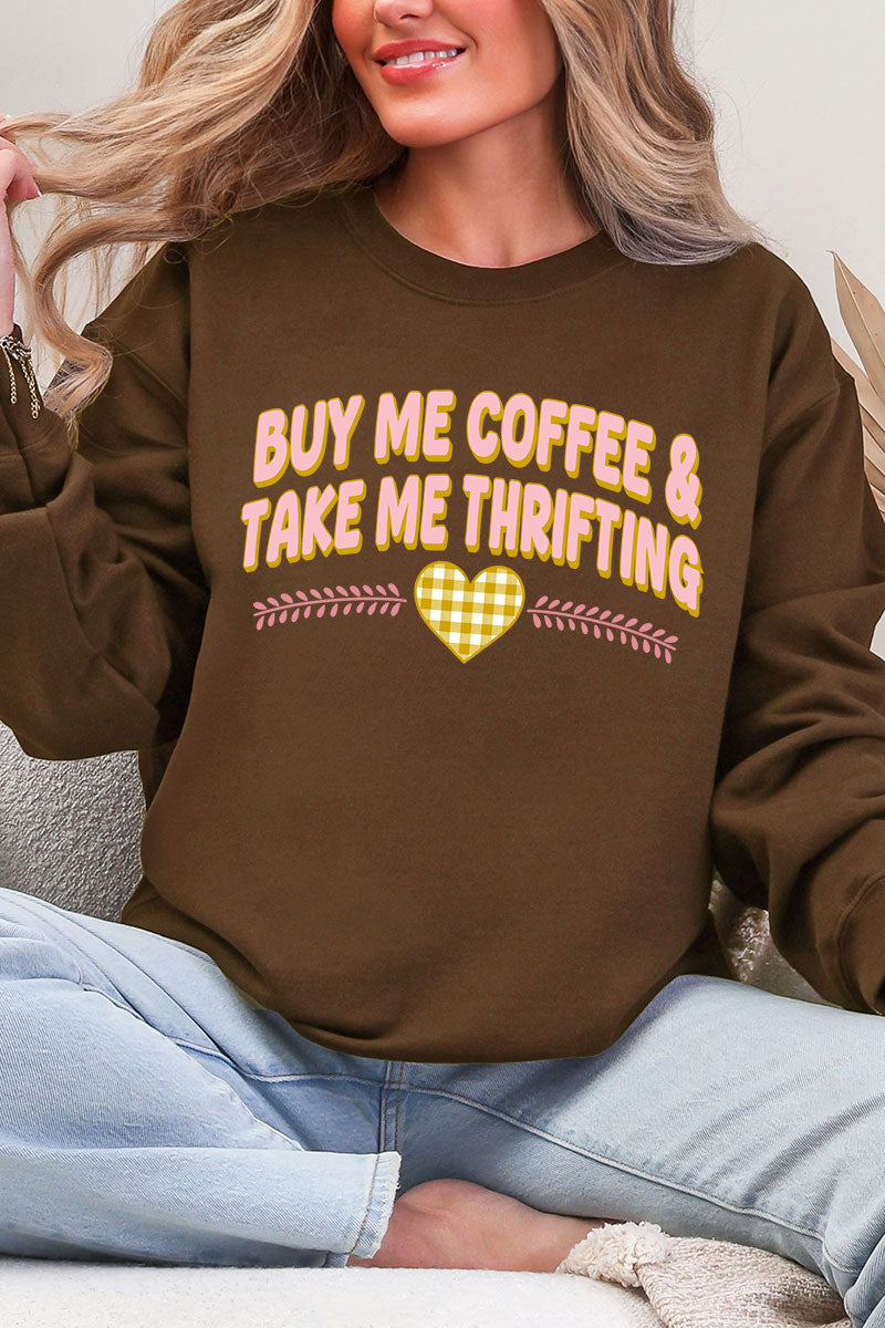 Buy Me Coffee And Take Me Thrifting Ecosmart Crewneck product image 1