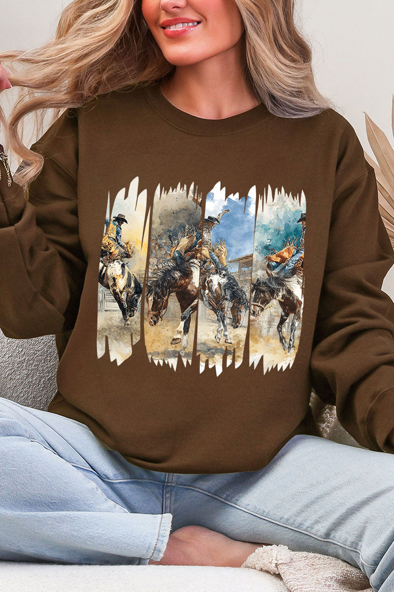 Retro Rodeo Rebel Ecosmart Crewneck Sweatshirt product image 3