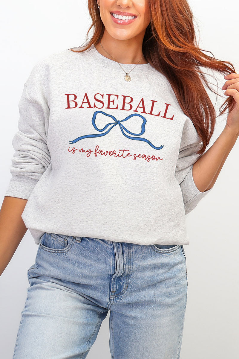 Coquette My Favorite Baseball Ecosmart Crewneck Sweatshirt product image 3