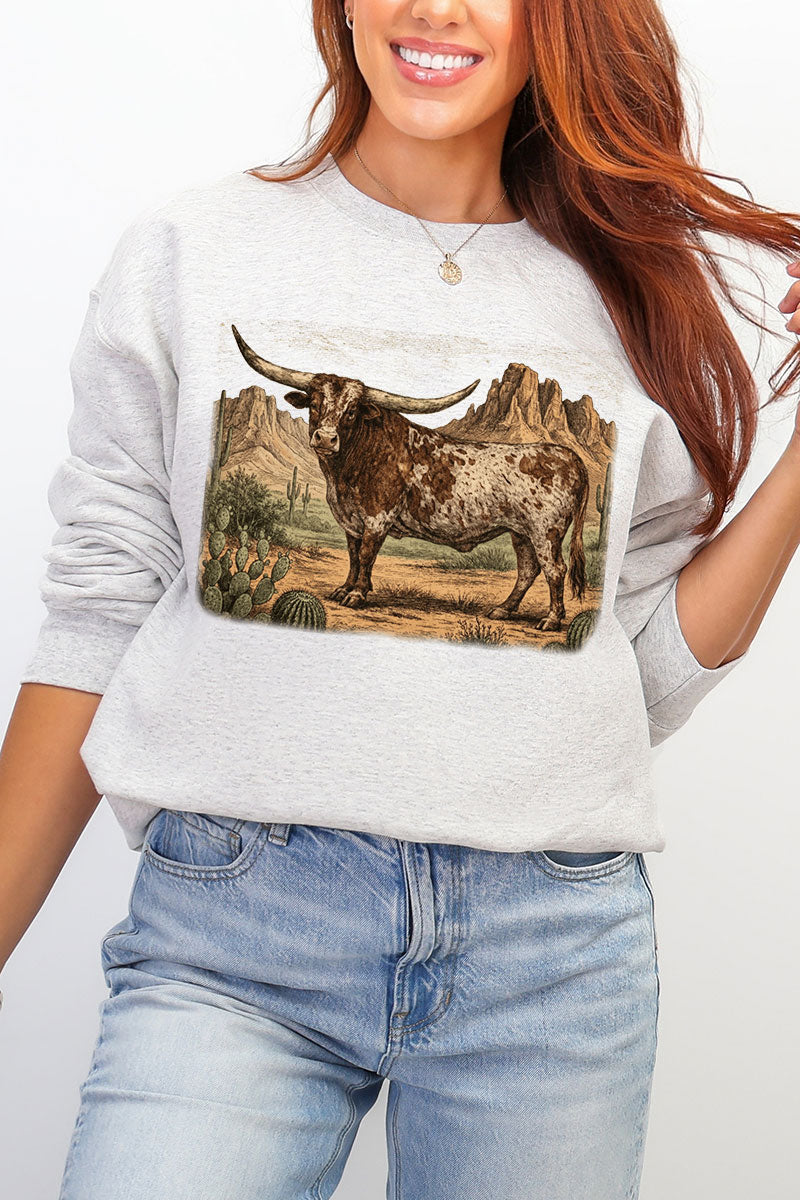 Desert Monarch Longhorn Ecosmart Crewneck Sweatshirt product image 2
