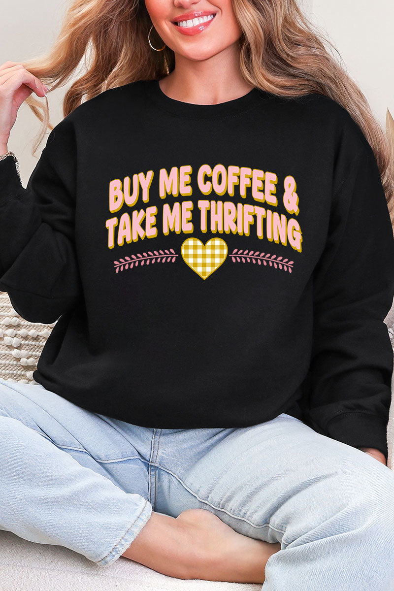 Buy Me Coffee And Take Me Thrifting Ecosmart Crewneck product image 4