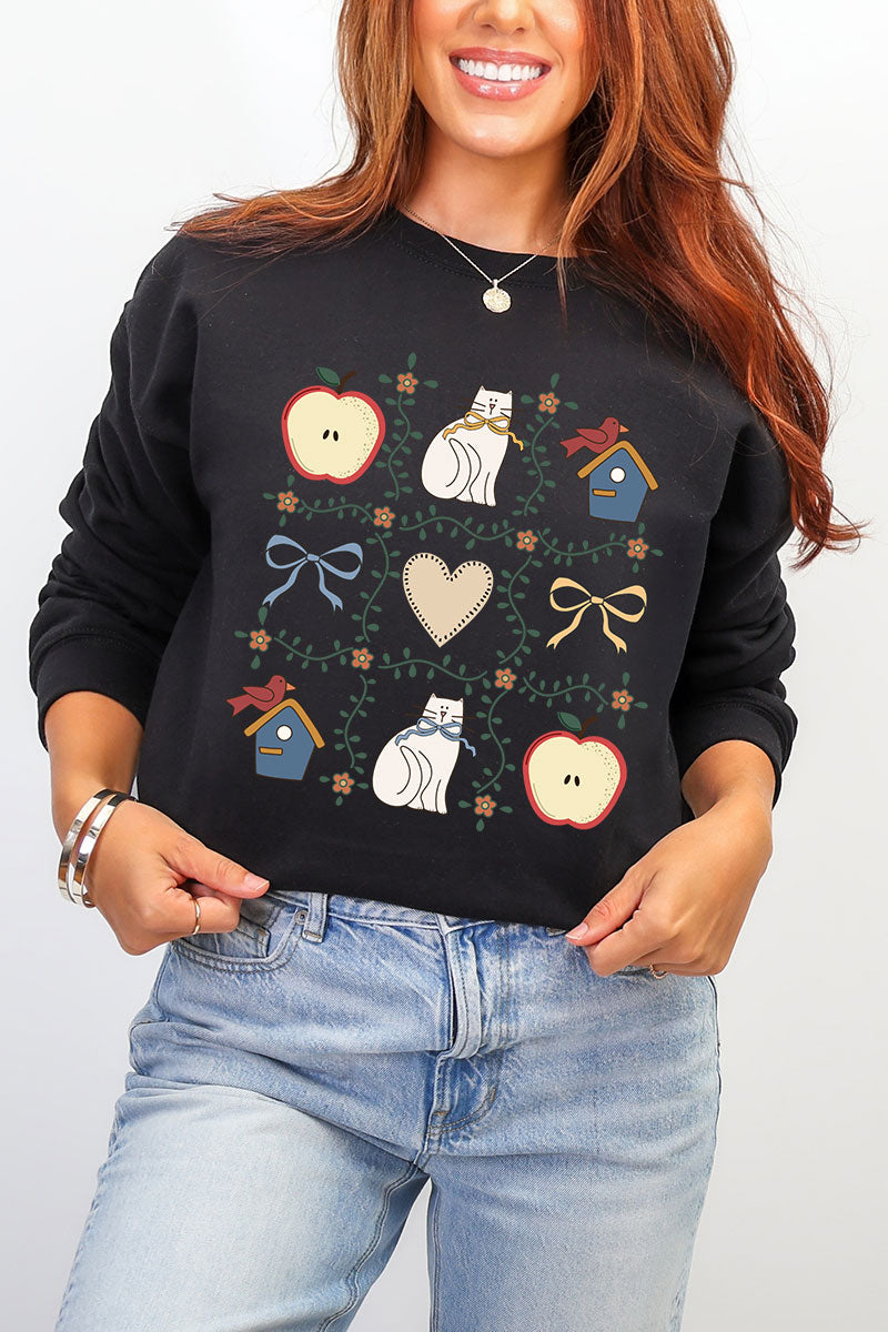 Heart & Home Quilt Ecosmart Crewneck Sweatshirt product image 4