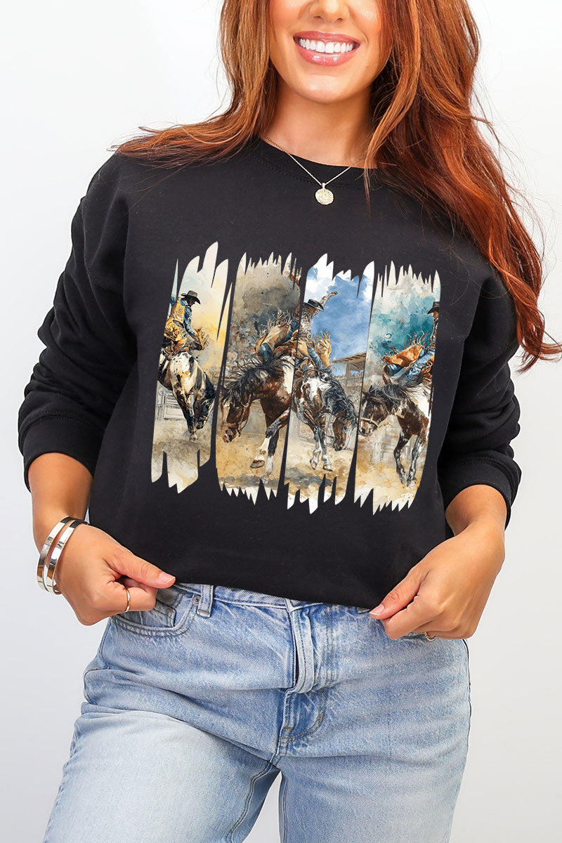 Retro Rodeo Rebel Ecosmart Crewneck Sweatshirt product image 4