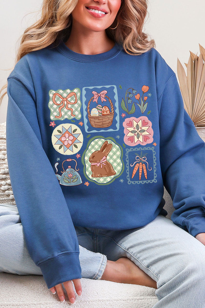Blossom Bunny Patch Ecosmart Crewneck Sweatshirt product image 3