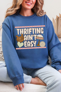 Thrifting Ain't Easy Ecosmart Crewneck Sweatshirt product image 1
