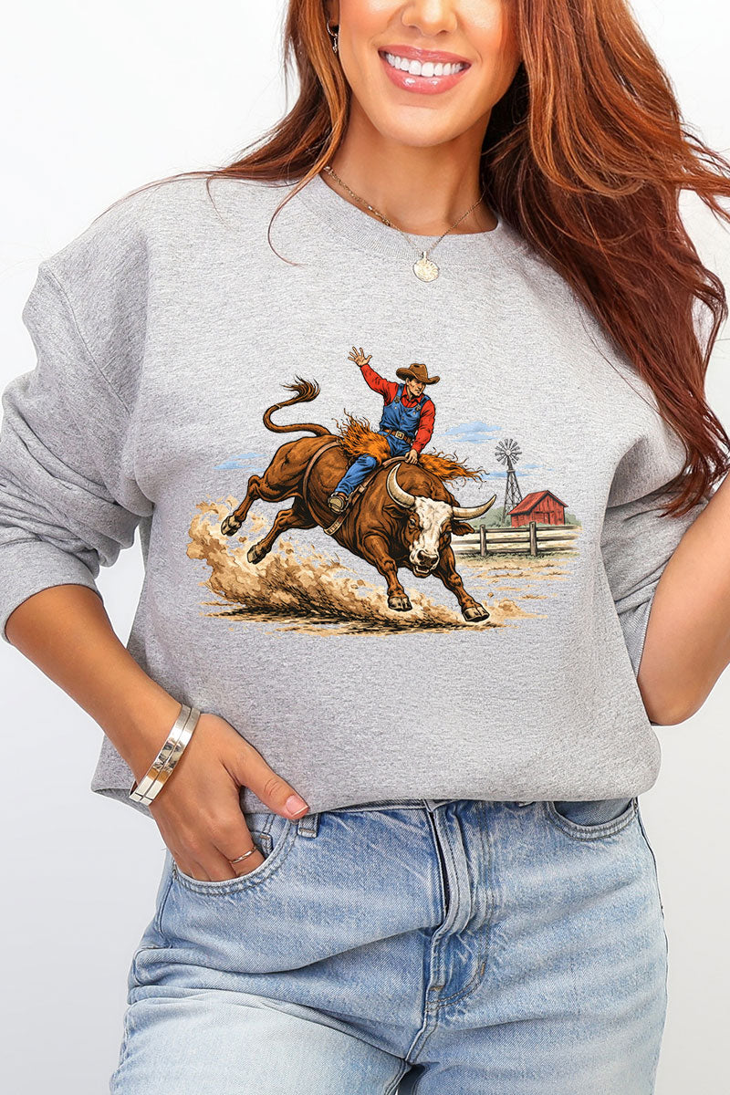 Vintage Rodeo Cowboy Ecosmart Crewneck Sweatshirt product image 4
