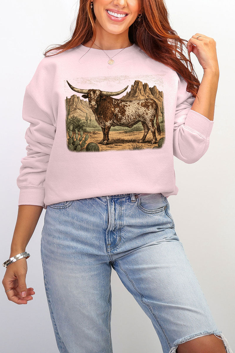 Desert Monarch Longhorn Ecosmart Crewneck Sweatshirt product image 5