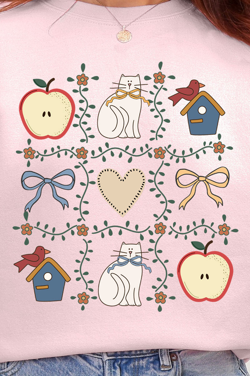 Heart & Home Quilt Ecosmart Crewneck Sweatshirt product image 2