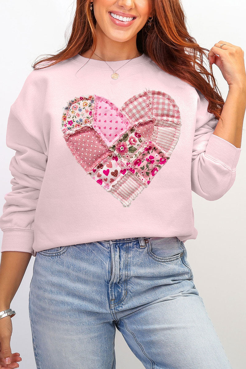 Patchwork Heart Ecosmart Crewneck Sweatshirt product image 4