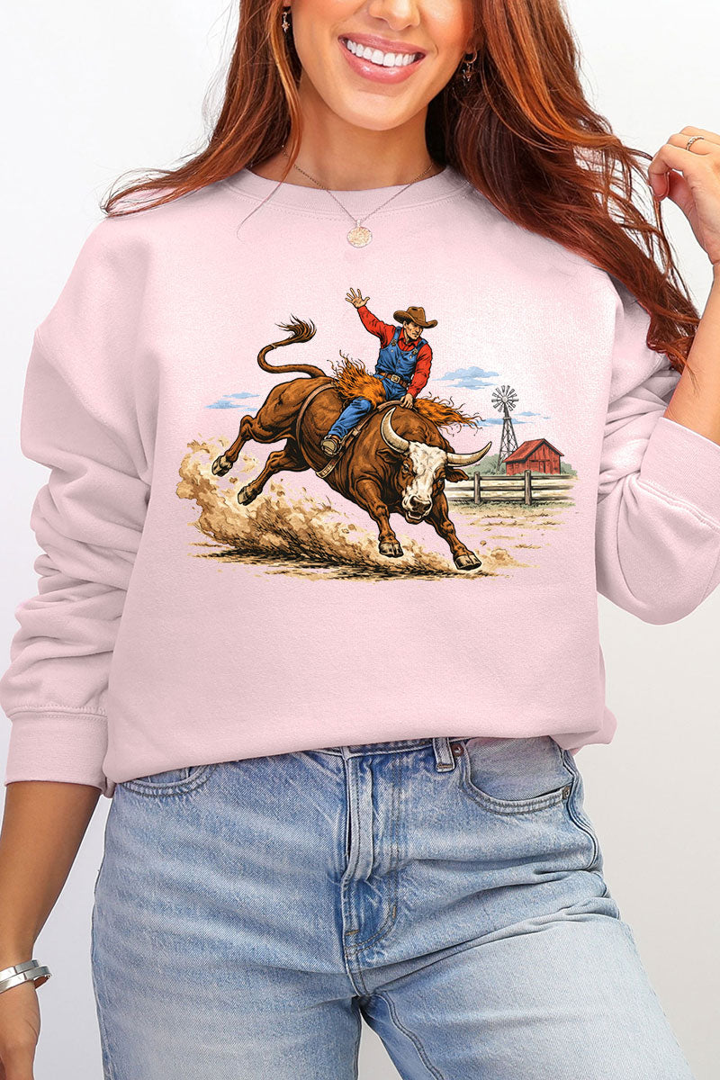 Vintage Rodeo Cowboy Ecosmart Crewneck Sweatshirt product image 5