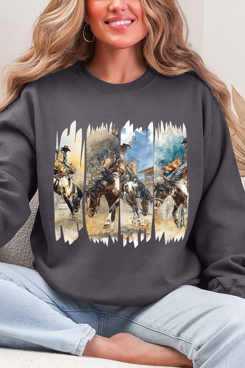 Retro Rodeo Rebel Ecosmart Crewneck Sweatshirt product image 1