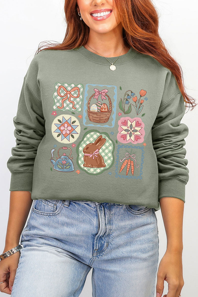 Blossom Bunny Patch Ecosmart Crewneck Sweatshirt product image 6