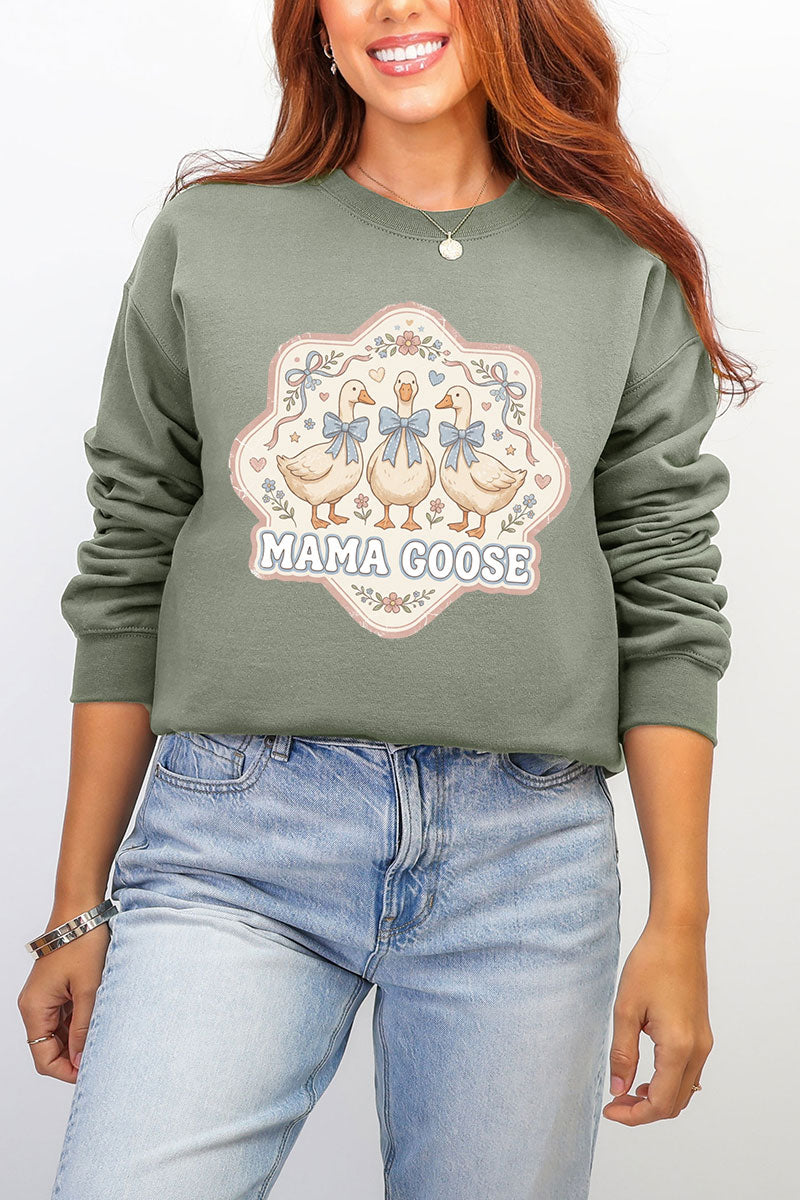 Blue Bow Mama Goose Ecosmart Crewneck Sweatshirt product image 1