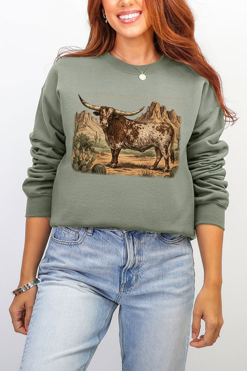 Desert Monarch Longhorn Ecosmart Crewneck Sweatshirt product image 6