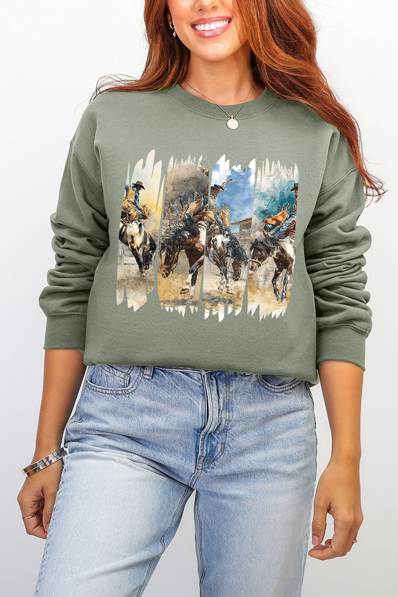 Retro Rodeo Rebel Ecosmart Crewneck Sweatshirt product image 5