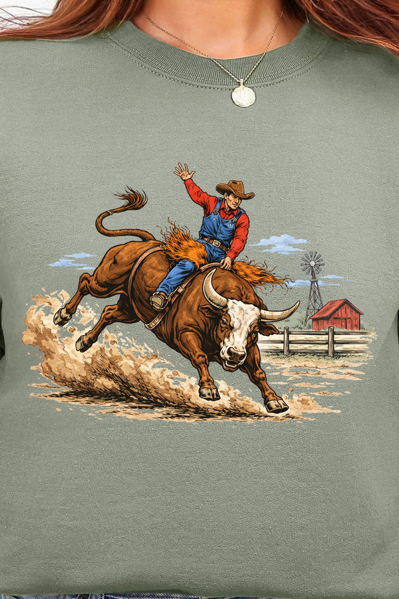 Vintage Rodeo Cowboy Ecosmart Crewneck Sweatshirt product image 2