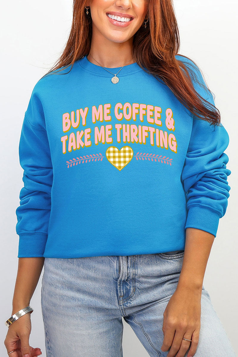 Buy Me Coffee And Take Me Thrifting Ecosmart Crewneck product image 6