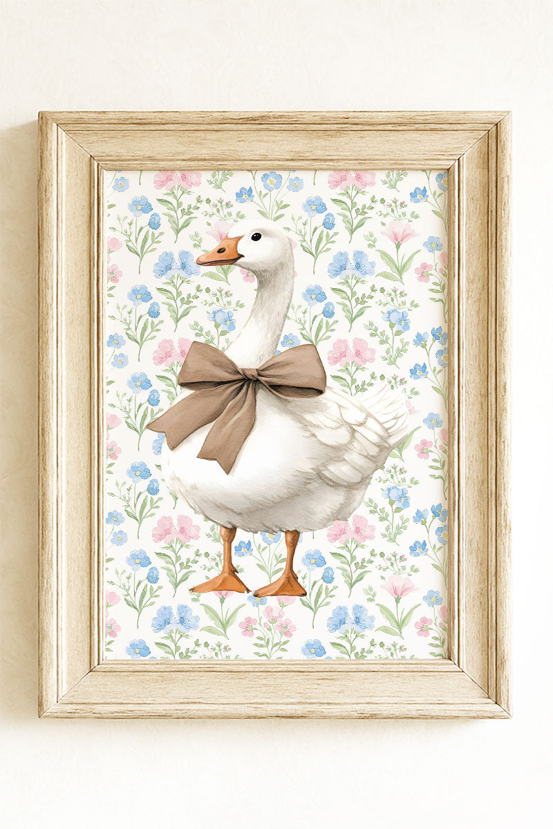 Garden Party Goose Ready To Frame Canvas Print