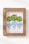 Pink Gingham Lemon Grove Trio Ready To Frame Canvas Print