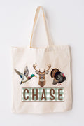 Personalized Hunting Trio Small Canvas Tote *Personalize Your Name