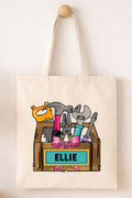 Personalized Coquette Little Fixer Small Canvas Tote *Personalize Your Name