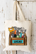 Personalized Little Fixer Small Canvas Tote *Personalize Your Name
