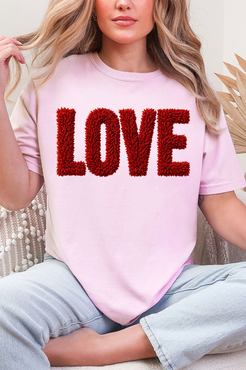 Fall In Love Faux Yarn Comfort Colors Adult Ring-Spun Cotton Tee