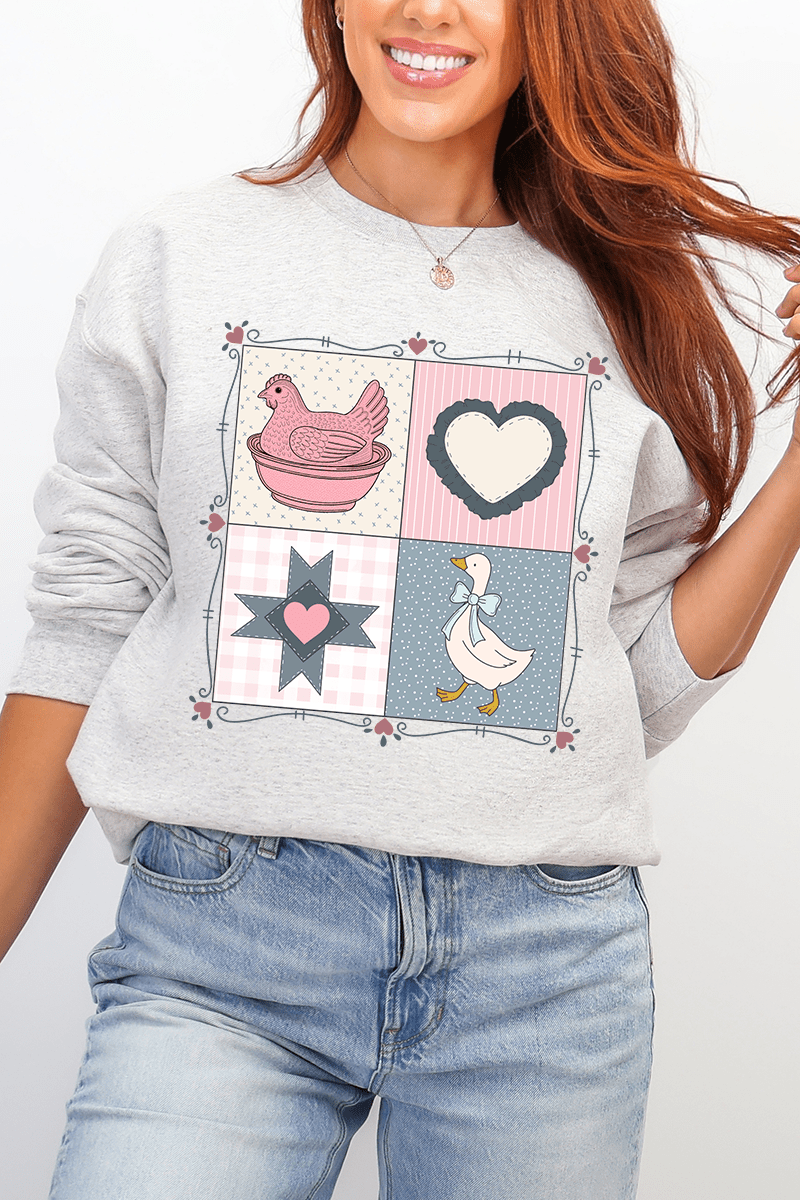 Side Bows Heartfelt Goose Heavy Blend Crew Sweatshirt product image 7