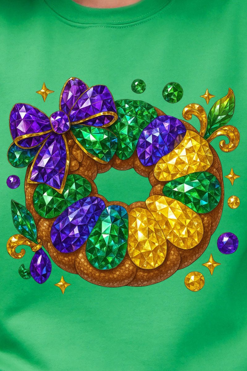 Faux Rhinestone King Cake Heavy Blend Crew Sweatshirt product image 2