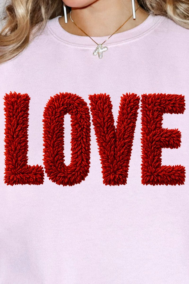 Fall In Love Faux Yarn Heavy Blend Crew Sweatshirt product image 2