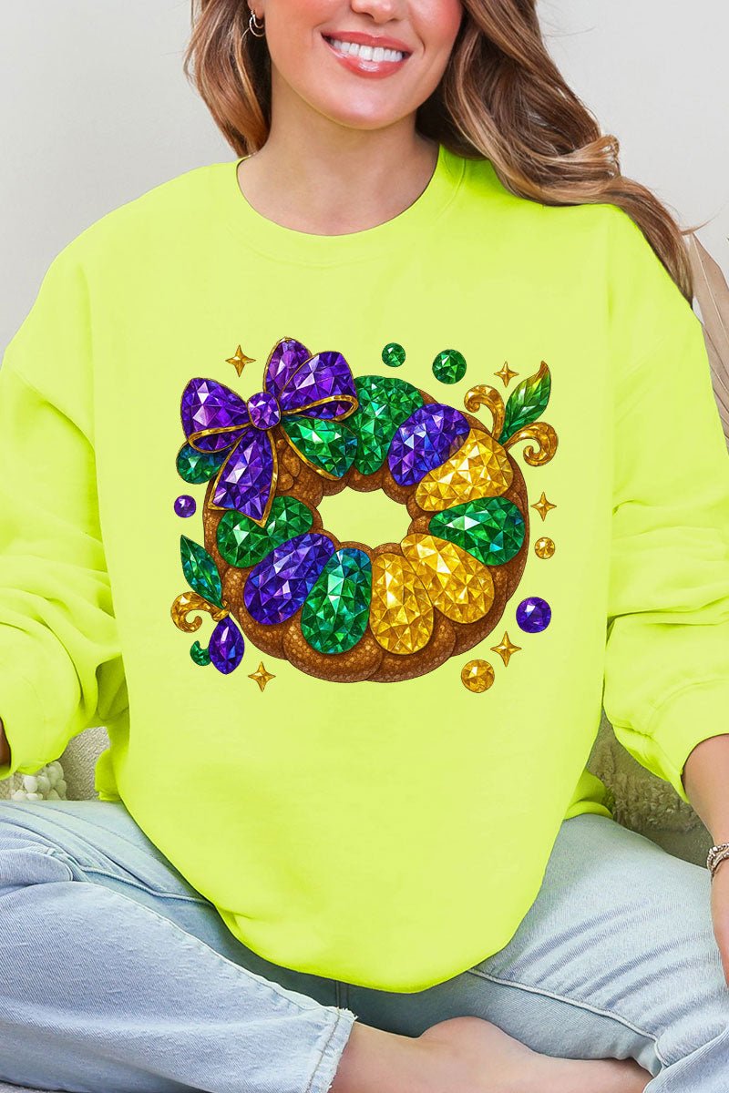 Faux Rhinestone King Cake Heavy Blend Crew Sweatshirt product image 5